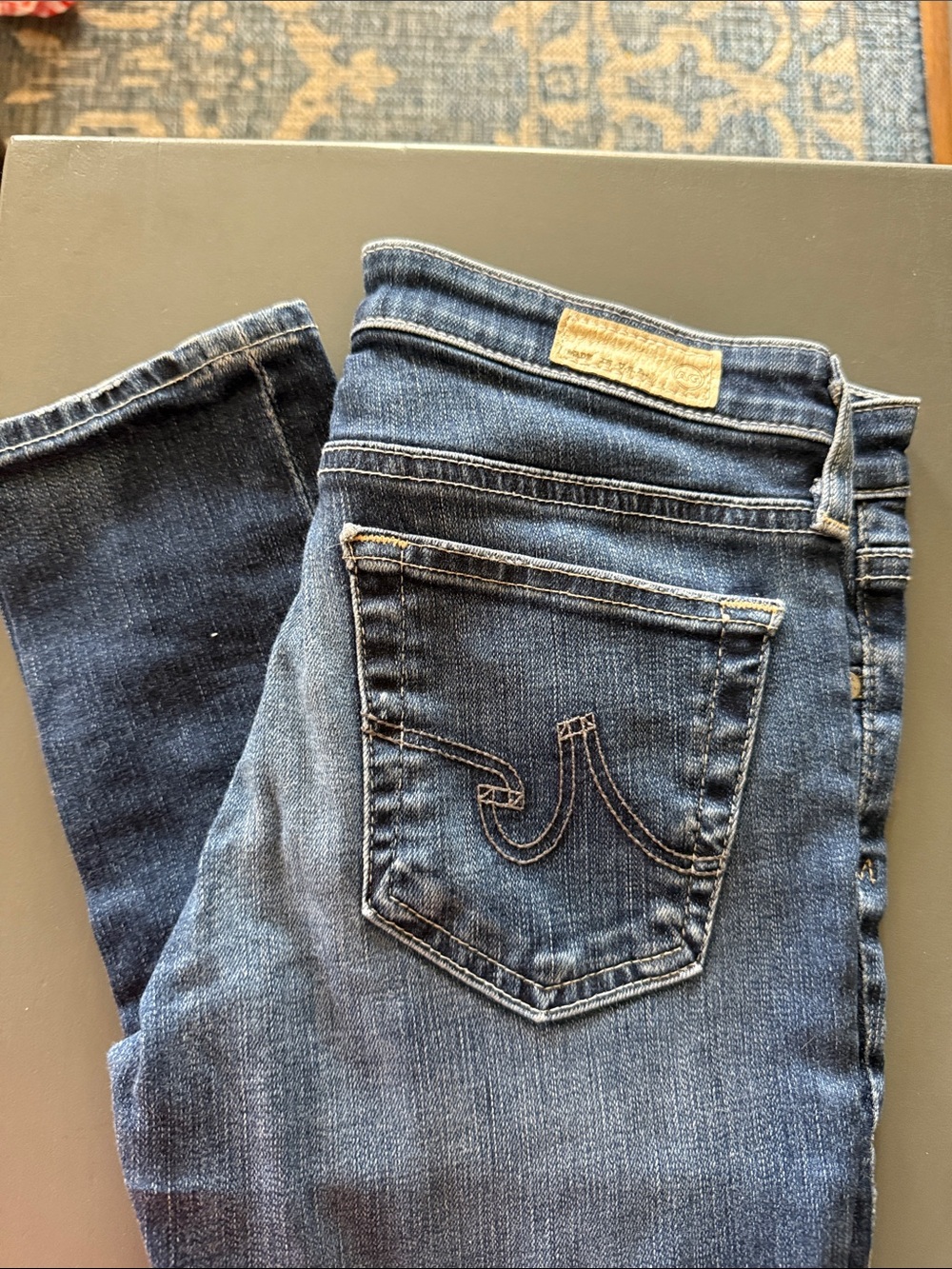 Ag Adriano Goldschmied Women's Bootcut Jeans in Dark Blue Denim